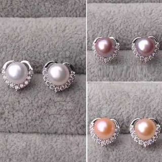 Stud Rhinestone Faux Ear Pearl