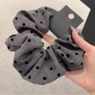 Bow Dotted Scrunchie / Print
