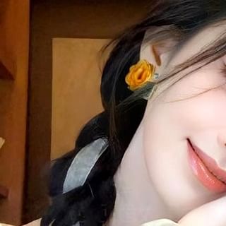 Earring Floral Fabric Stud