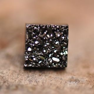 Square Faux Crystal Magnetic Earring