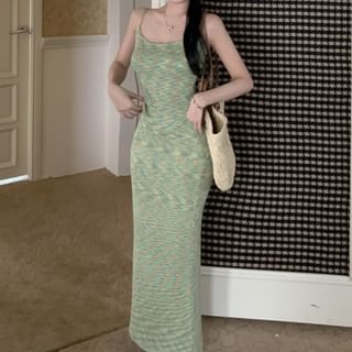 Knit Skirt Pencil Melange Rise Camisole High / Top Maxi