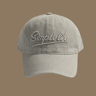 Washed Cap Letter Embroidered