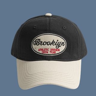 Two-Tone Cap Embroidered Letter