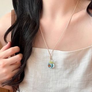 Necklace Pendant Goldfish Beaded