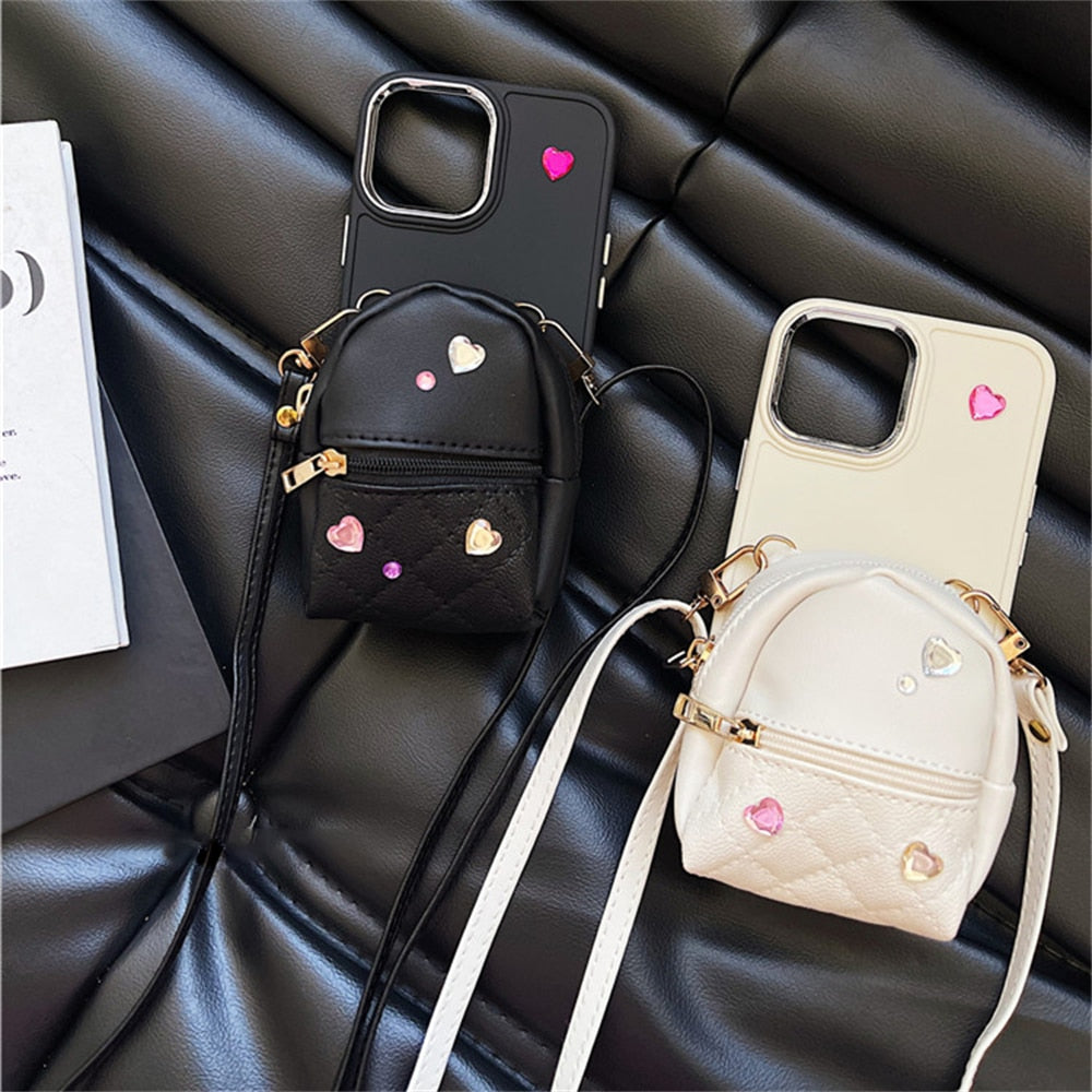 Jewellery Diamond Zipper Coin Purse Phone Case KI103 MK Kawaii Store