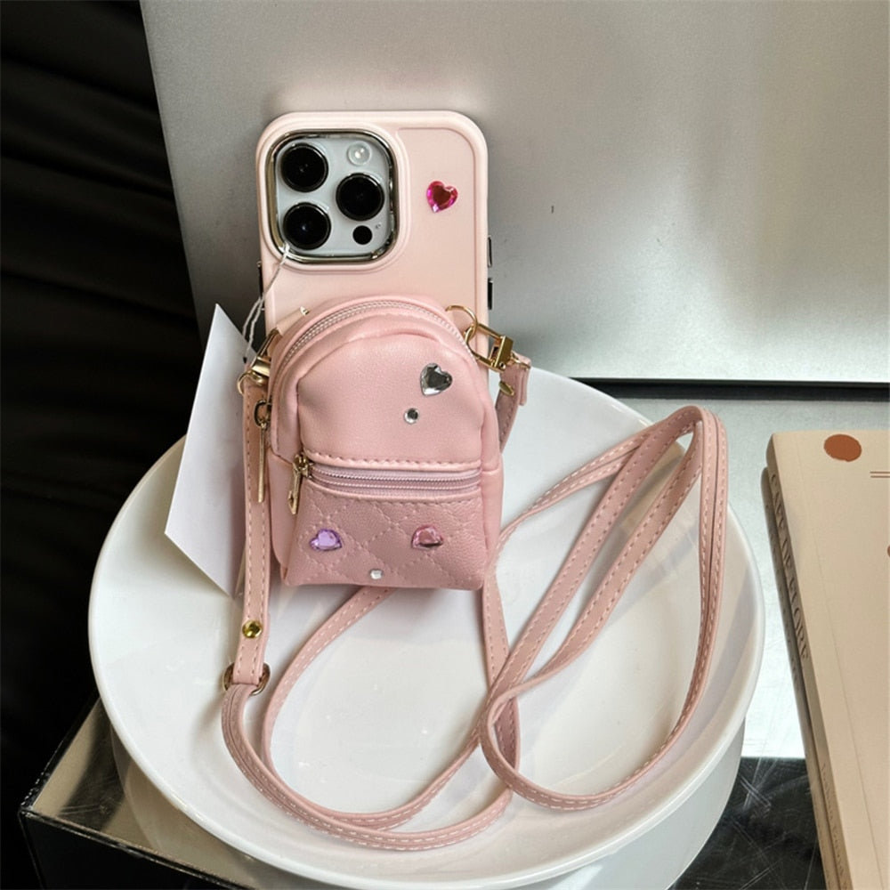 Jewellery Diamond Zipper Coin Purse Phone Case KI103 MK Kawaii Store