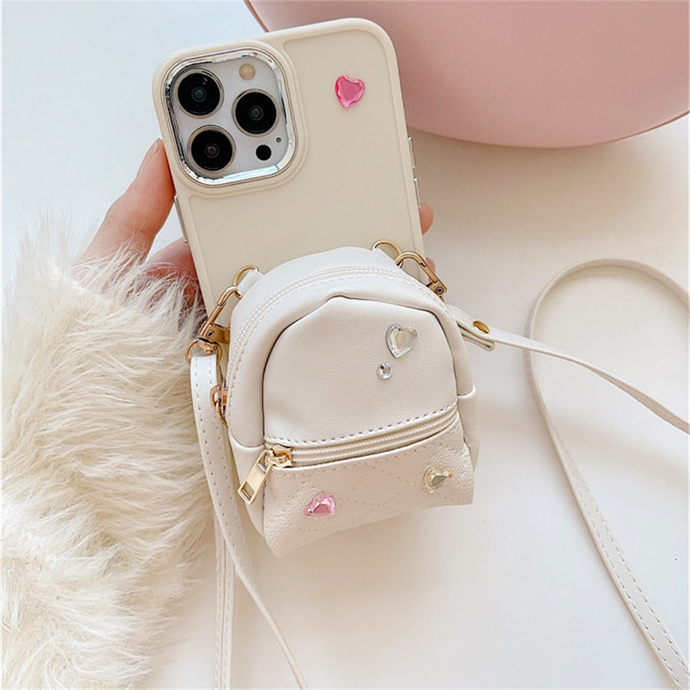 Jewellery Diamond Zipper Coin Purse Phone Case KI103 MK Kawaii Store