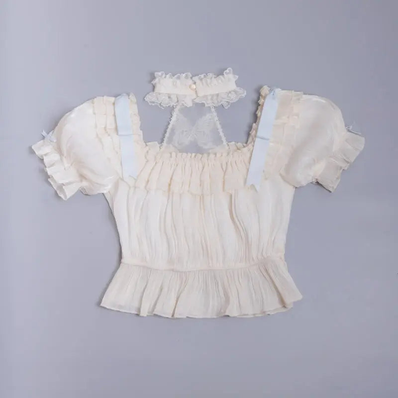 Kawaii Aesthetic Y2K Cute Fairy Lolita Angle Dress Set MK Kawaii Store