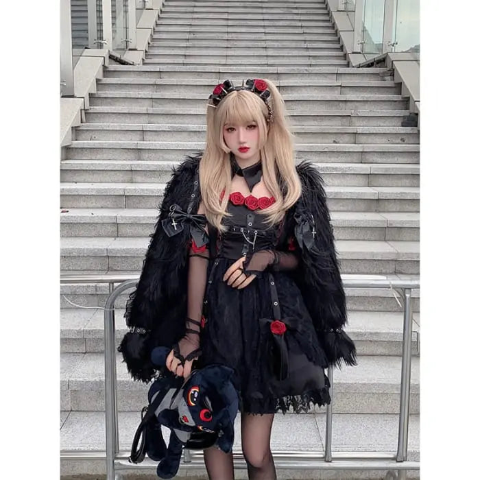 Belle robe noire de style Rossy Black Misa Misa ON807