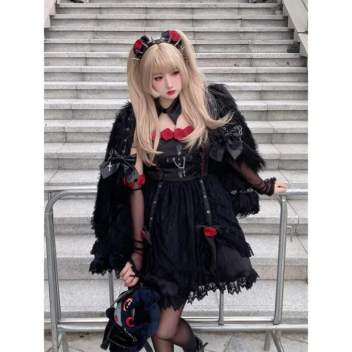 Belle robe noire de style Rossy Black Misa Misa ON807