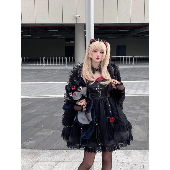 Belle robe noire de style Rossy Black Misa Misa ON807