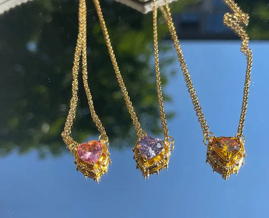 Collier ras du cou Megan Princess Heart LIN02