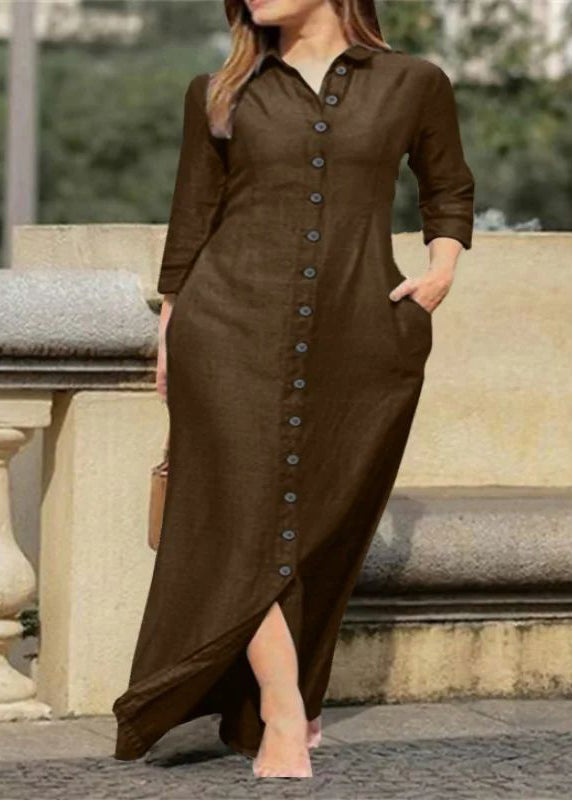 Long Shirts Button Fall Peter Dress Black Pan Natural Collar