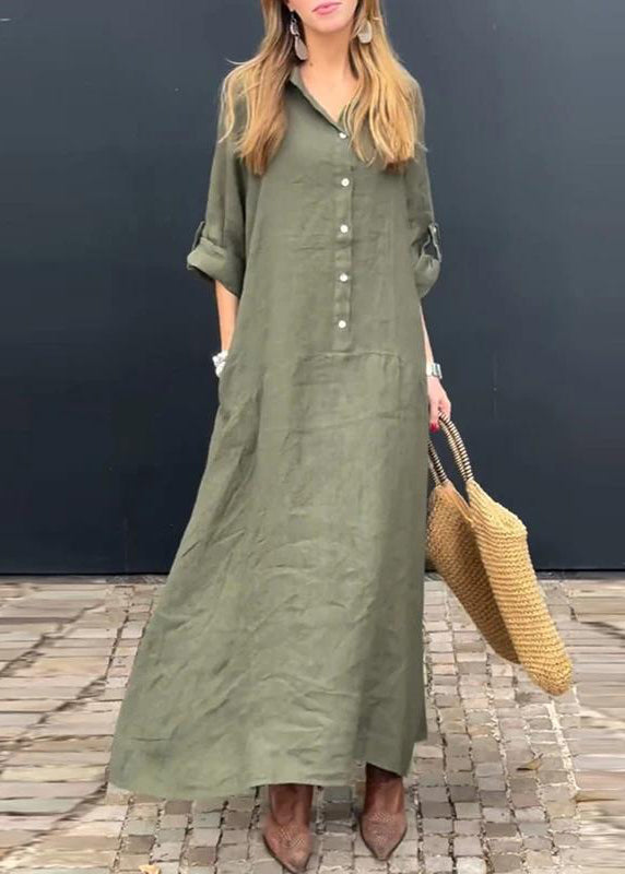 Pan Natural Pink Patchwork Dress Fall Peter Collar Long