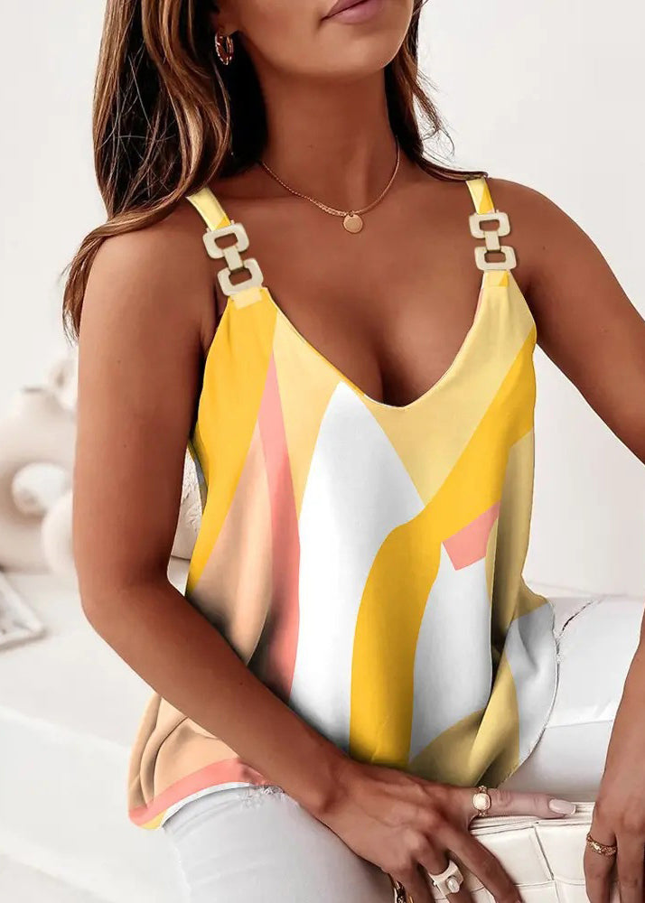 Strap Spaghetti Striped Cotton Neck New Blue V Summer Tank