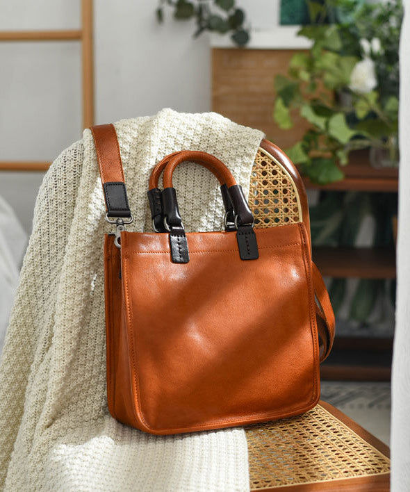 Bag Capacity Leather Large Retro New Message