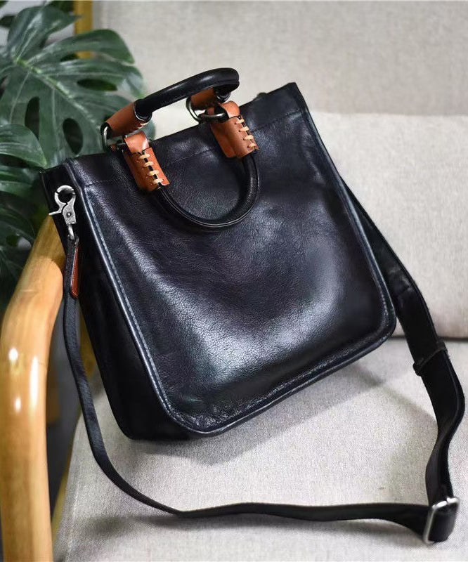 Bag Capacity Leather Large Retro New Message
