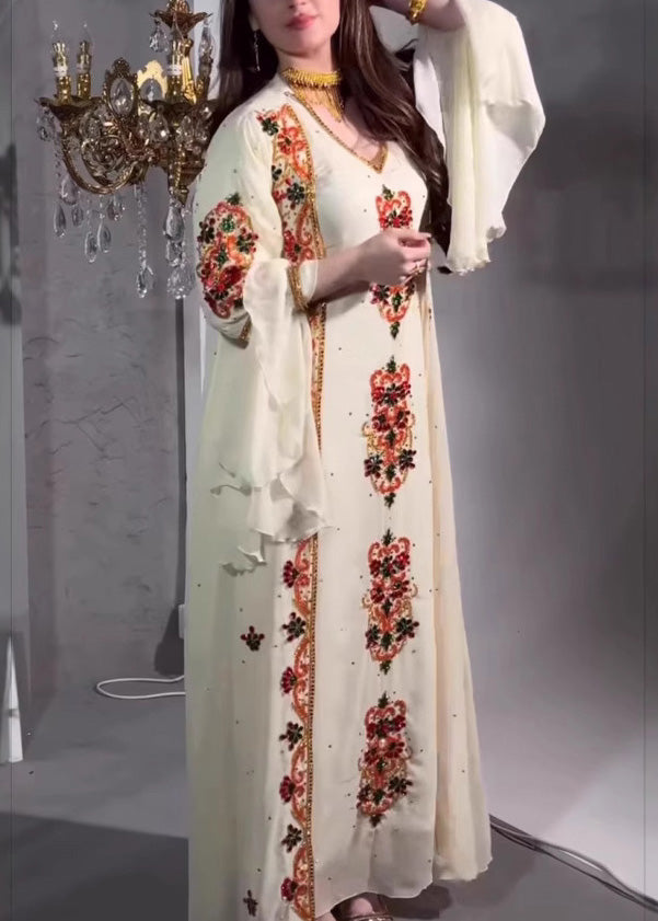 Pieces Robe Style Embroidered Two Set Dress New Summer Black