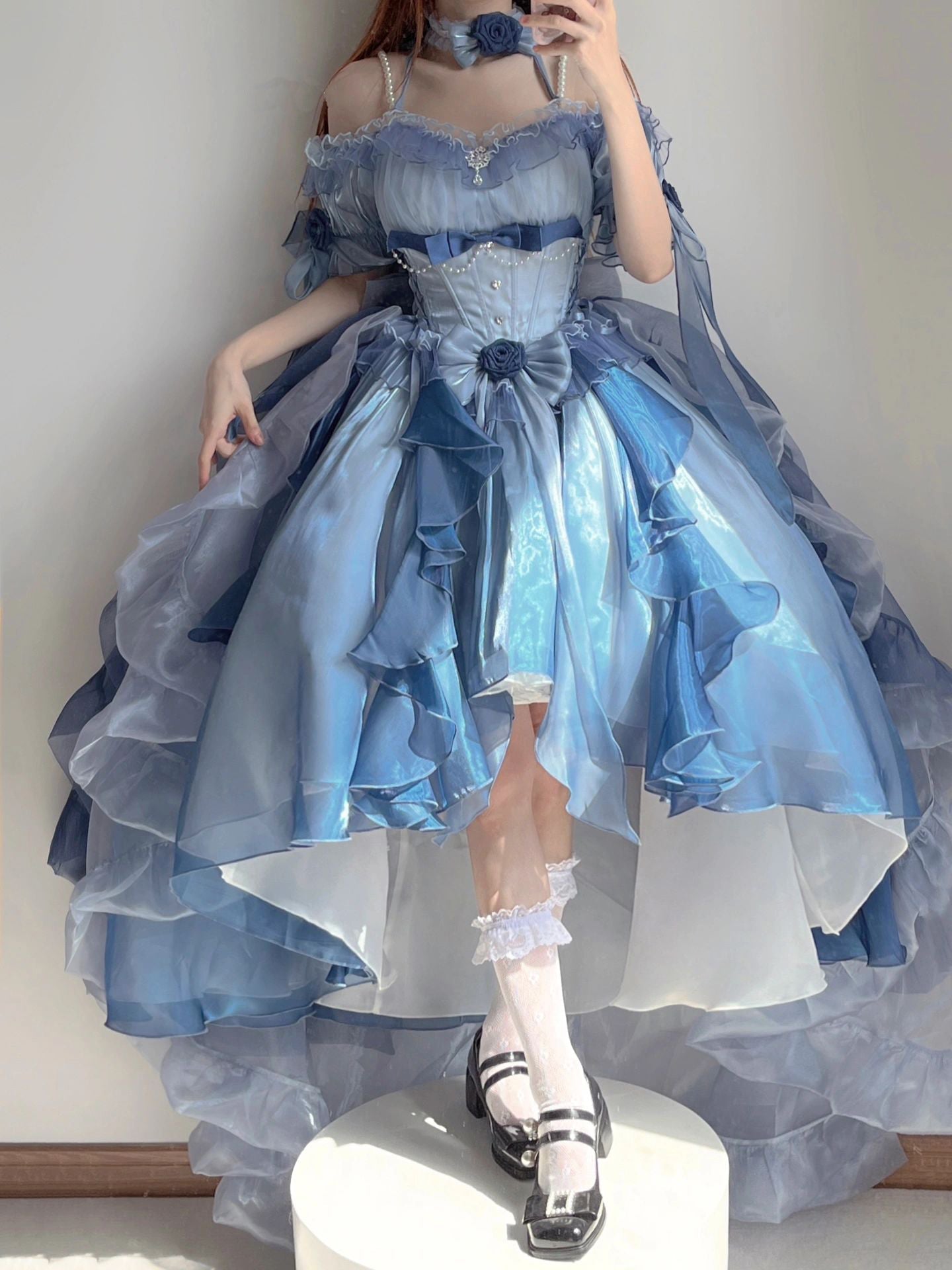 Jolie robe Lolita méduse bleu mer Kawaii ON821 