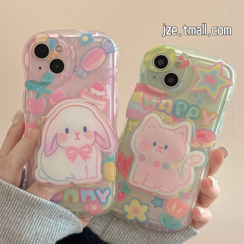 Cartoon Cat Rabbit Phone Case Susan