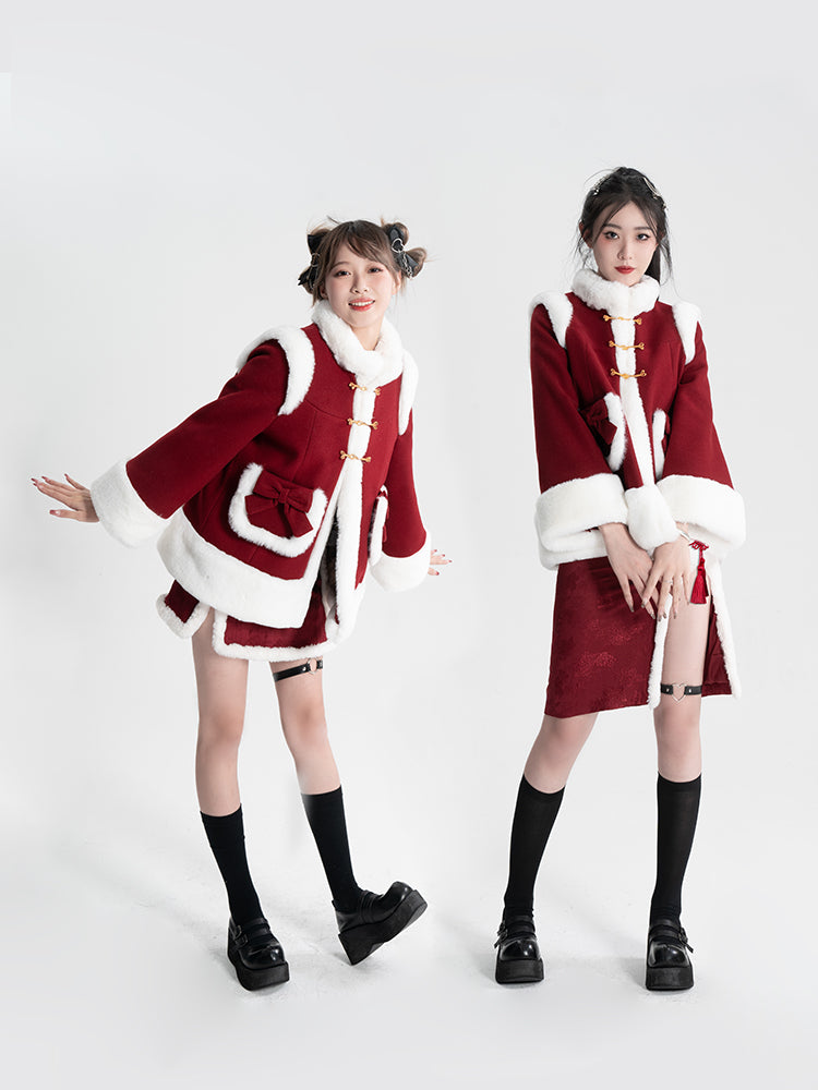 Sweet Black Red Fluffy Dragon Outfit ON814 ONI