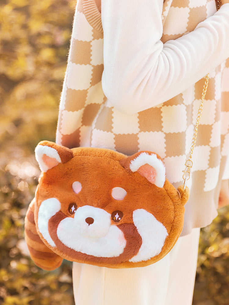 Kawaii Red Panda Plush Shoulder Bag MK Kawaii Store
