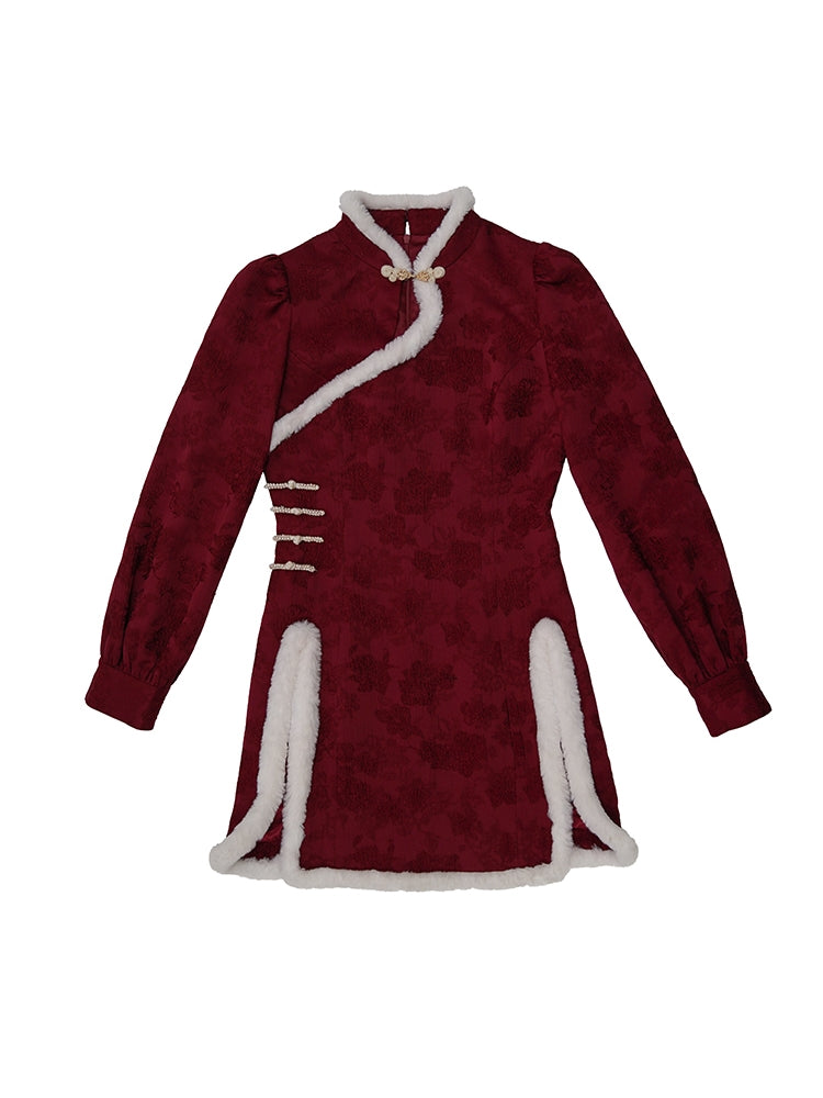 Sweet Black Red Fluffy Dragon Outfit ON814 ONI