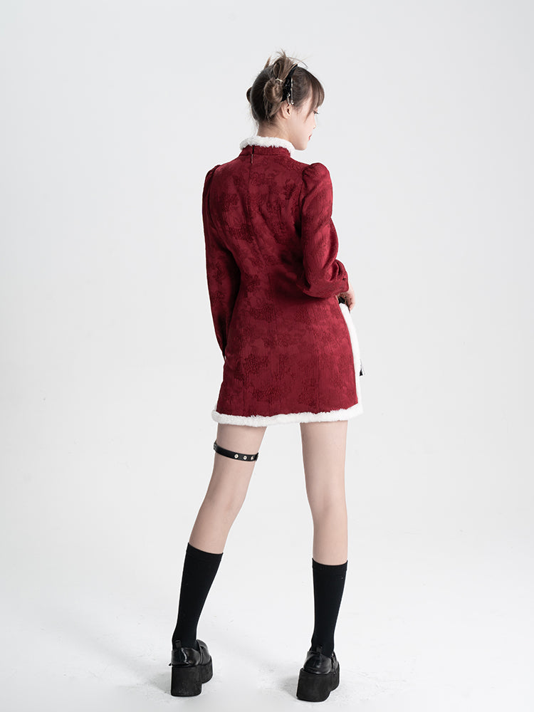 Sweet Black Red Fluffy Dragon Outfit ON814 ONI