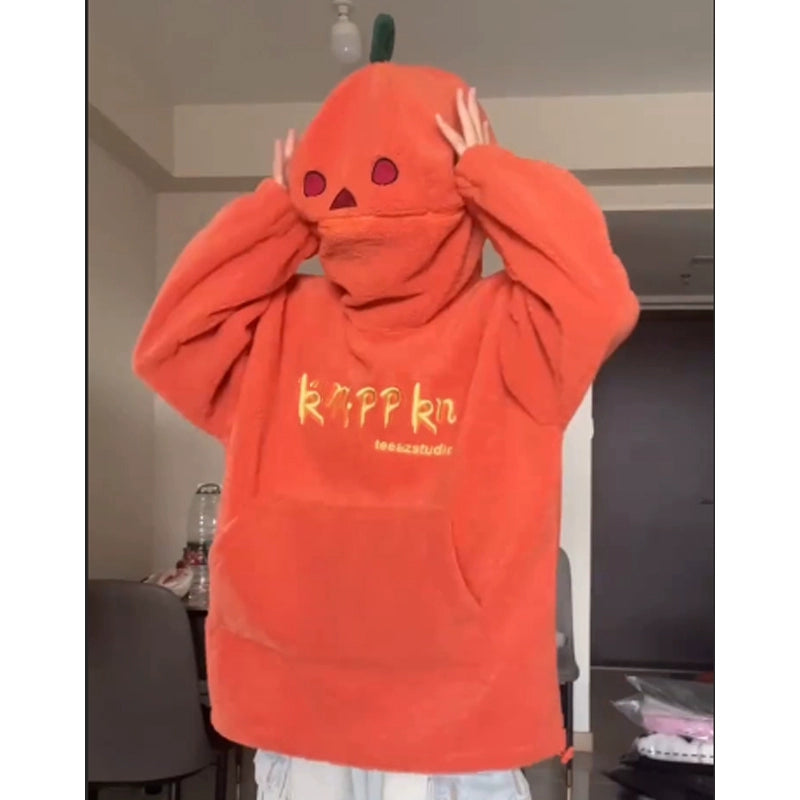 Cartoon Pumpkin Hooded Sweatshirt MK Kawaii Store