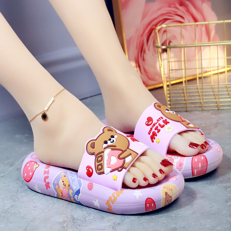 6 Colors Sweet Bear Sandals Home Wear Slippers ON876 MK Kawaii Store
