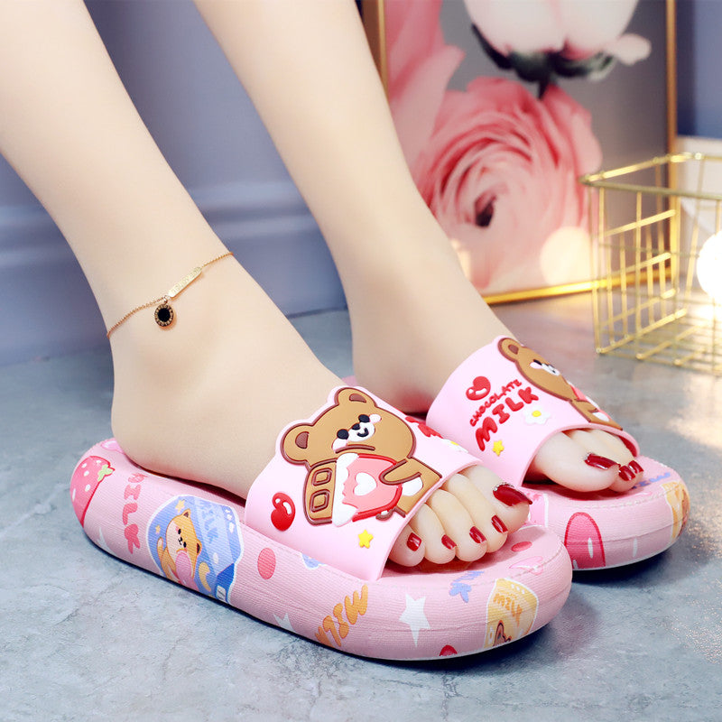 6 Colors Sweet Bear Sandals Home Wear Slippers ON876 MK Kawaii Store