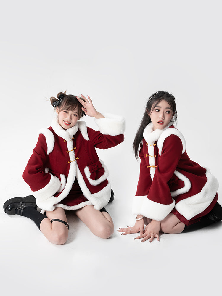 Sweet Black Red Fluffy Dragon Outfit ON814 ONI