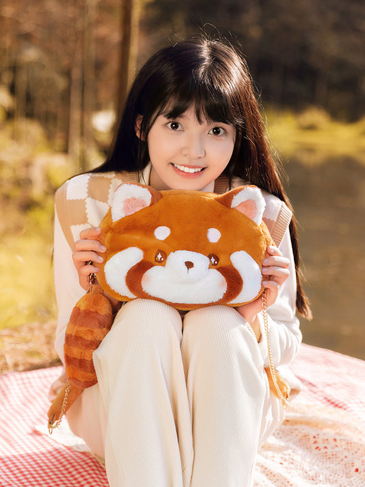 Kawaii Red Panda Plush Shoulder Bag MK Kawaii Store