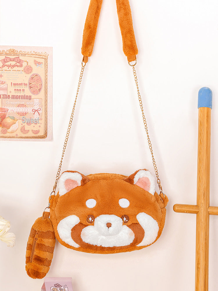 Kawaii Red Panda Plush Shoulder Bag MK Kawaii Store