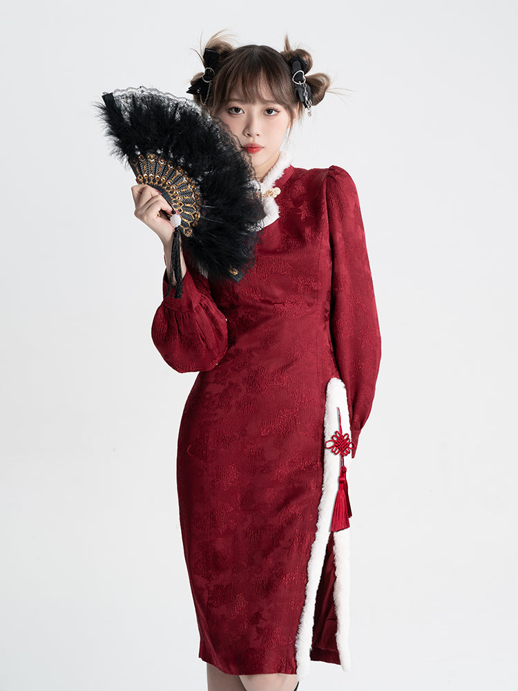 Sweet Black Red Fluffy Dragon Outfit ON814 ONI