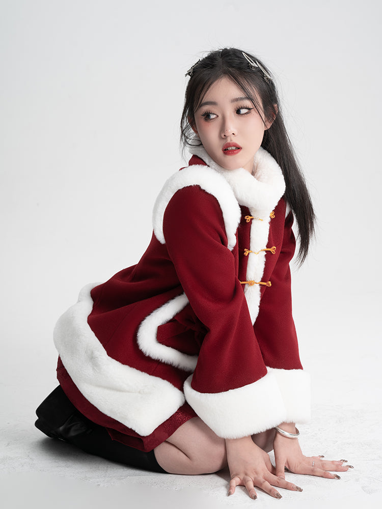 Sweet Black Red Fluffy Dragon Outfit ON814 ONI