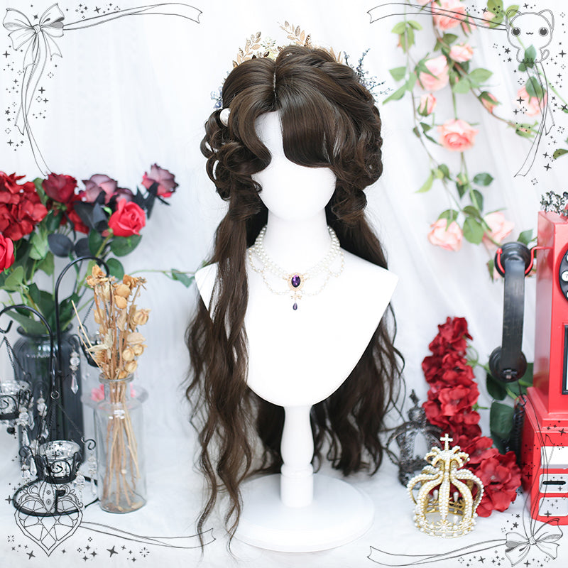 Princess Series Elf Queen Deep Black Lolita Wig ON991 MK Kawaii Store