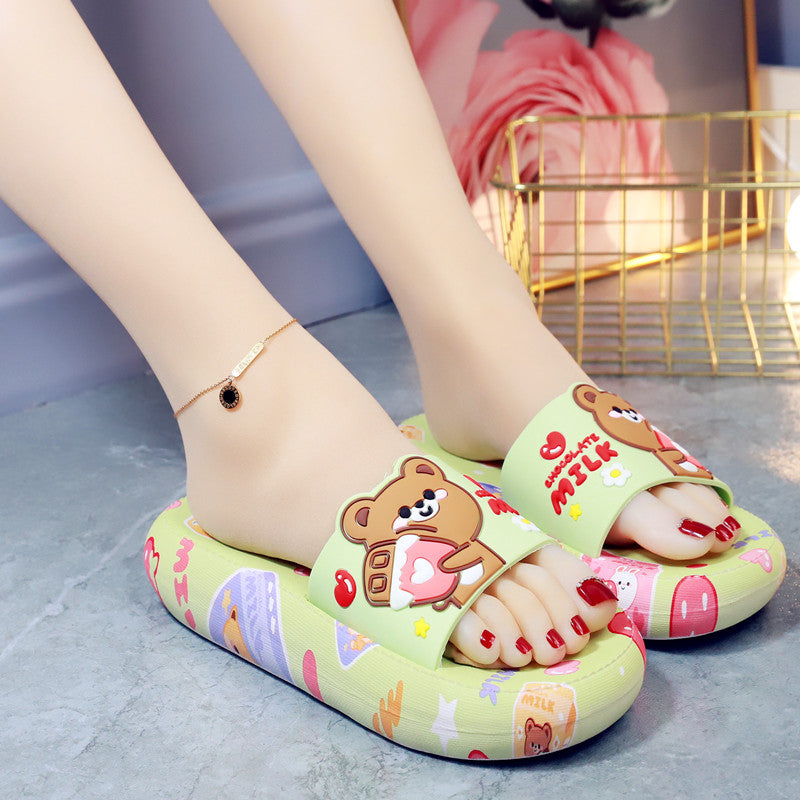 6 Colors Sweet Bear Sandals Home Wear Slippers ON876 MK Kawaii Store