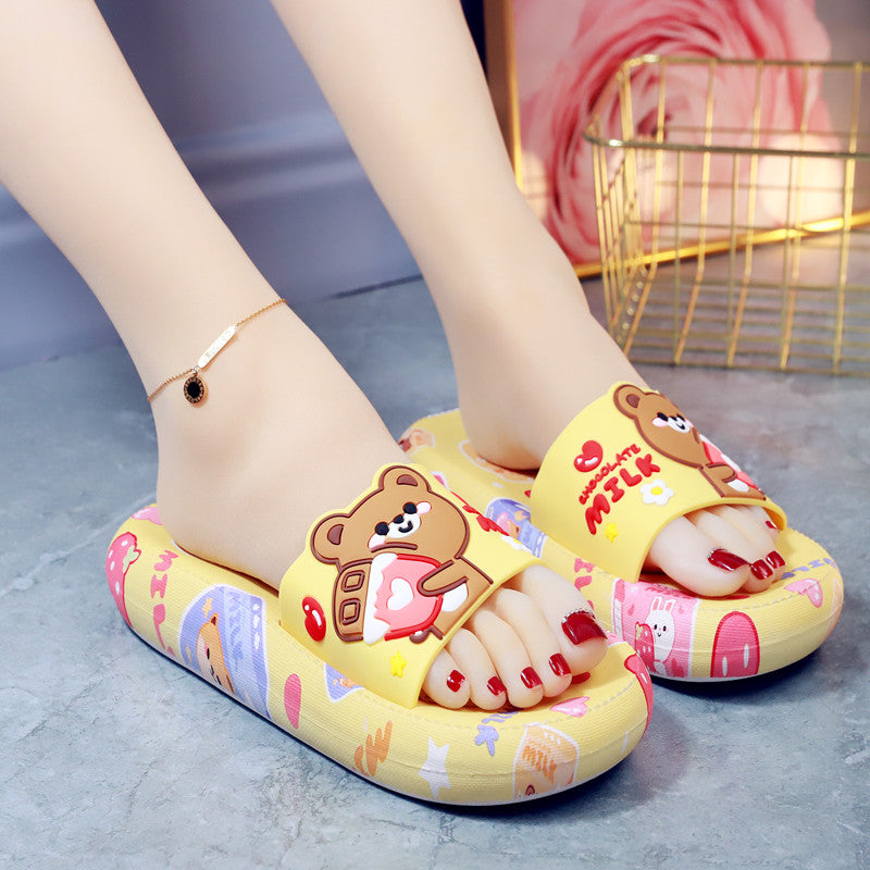 6 Colors Sweet Bear Sandals Home Wear Slippers ON876 MK Kawaii Store
