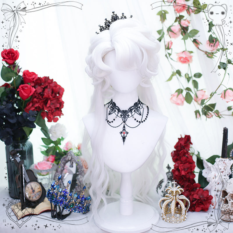 Princess Series Elf Queen Pure White Lolita Wig ON990 MK Kawaii Store