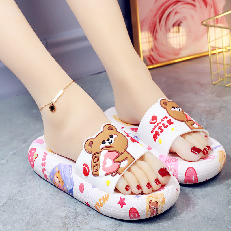 6 Colors Sweet Bear Sandals Home Wear Slippers ON876 MK Kawaii Store