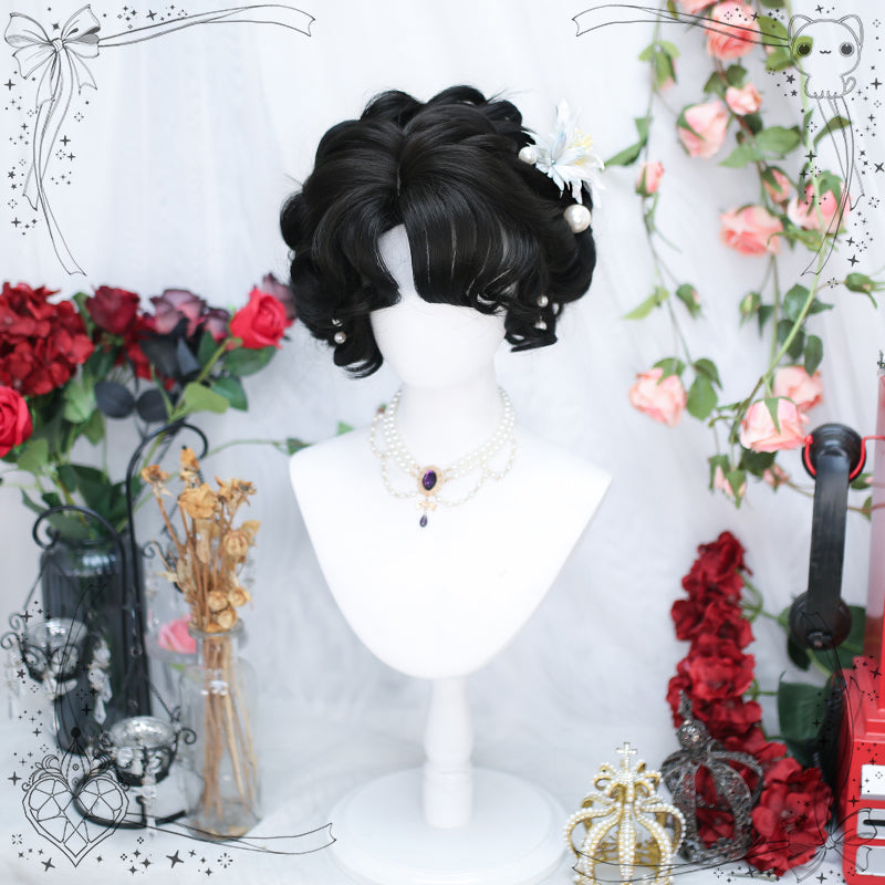 Princess Series Elf Queen Deep Black Lolita Wig ON991 MK Kawaii Store