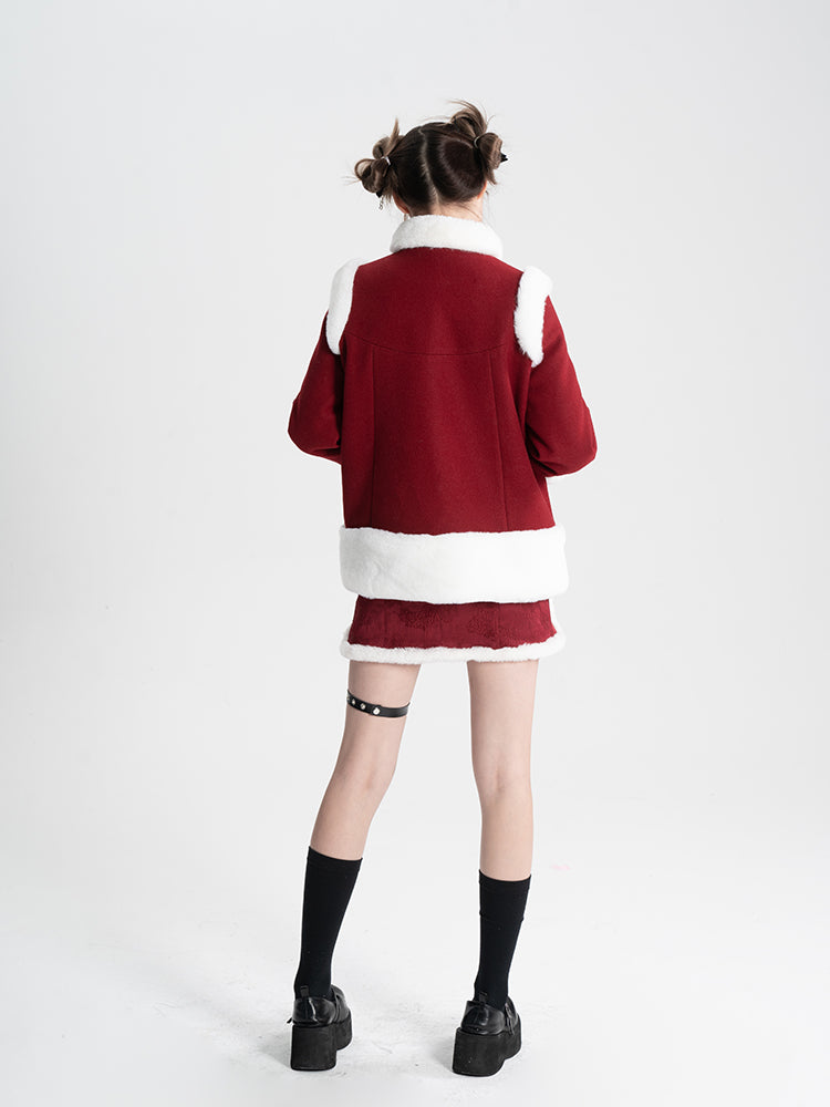 Sweet Black Red Fluffy Dragon Outfit ON814 ONI