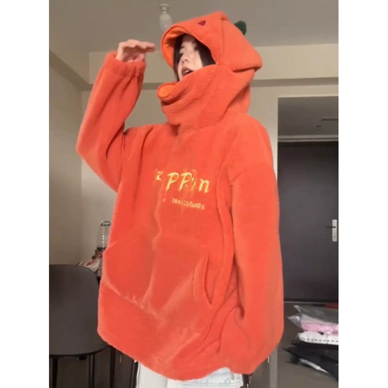 Cartoon Pumpkin Hooded Sweatshirt MK Kawaii Store