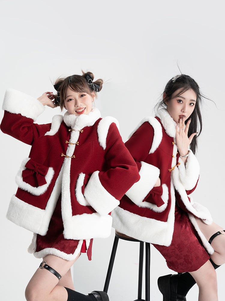 Sweet Black Red Fluffy Dragon Outfit ON814 ONI