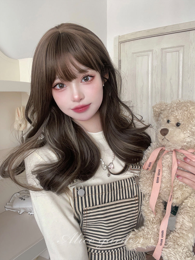 Casual Series Cute Mixed Ash Brown Wig ON996 MK Kawaii Store