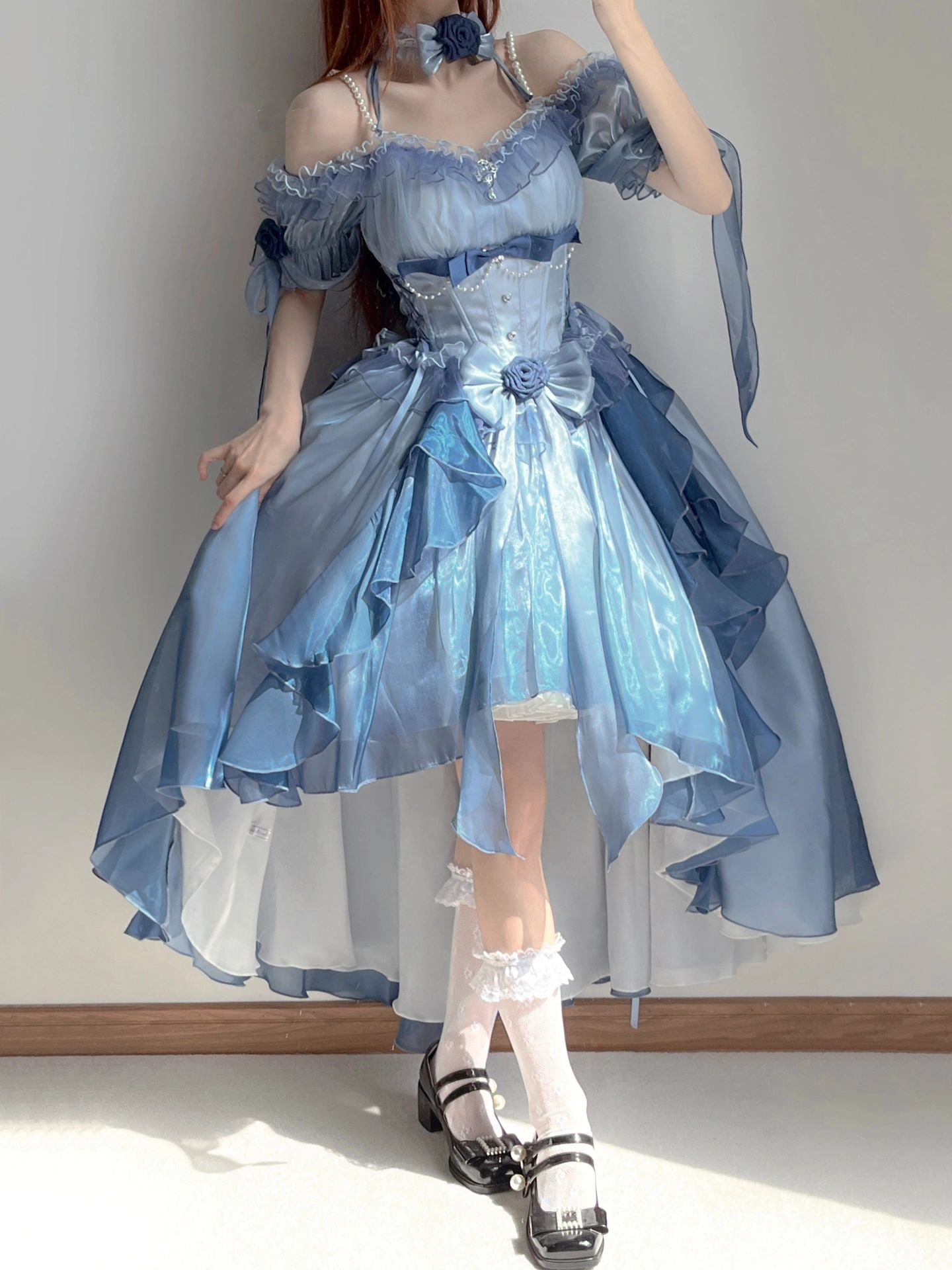 Jolie robe Lolita méduse bleu mer Kawaii ON821 