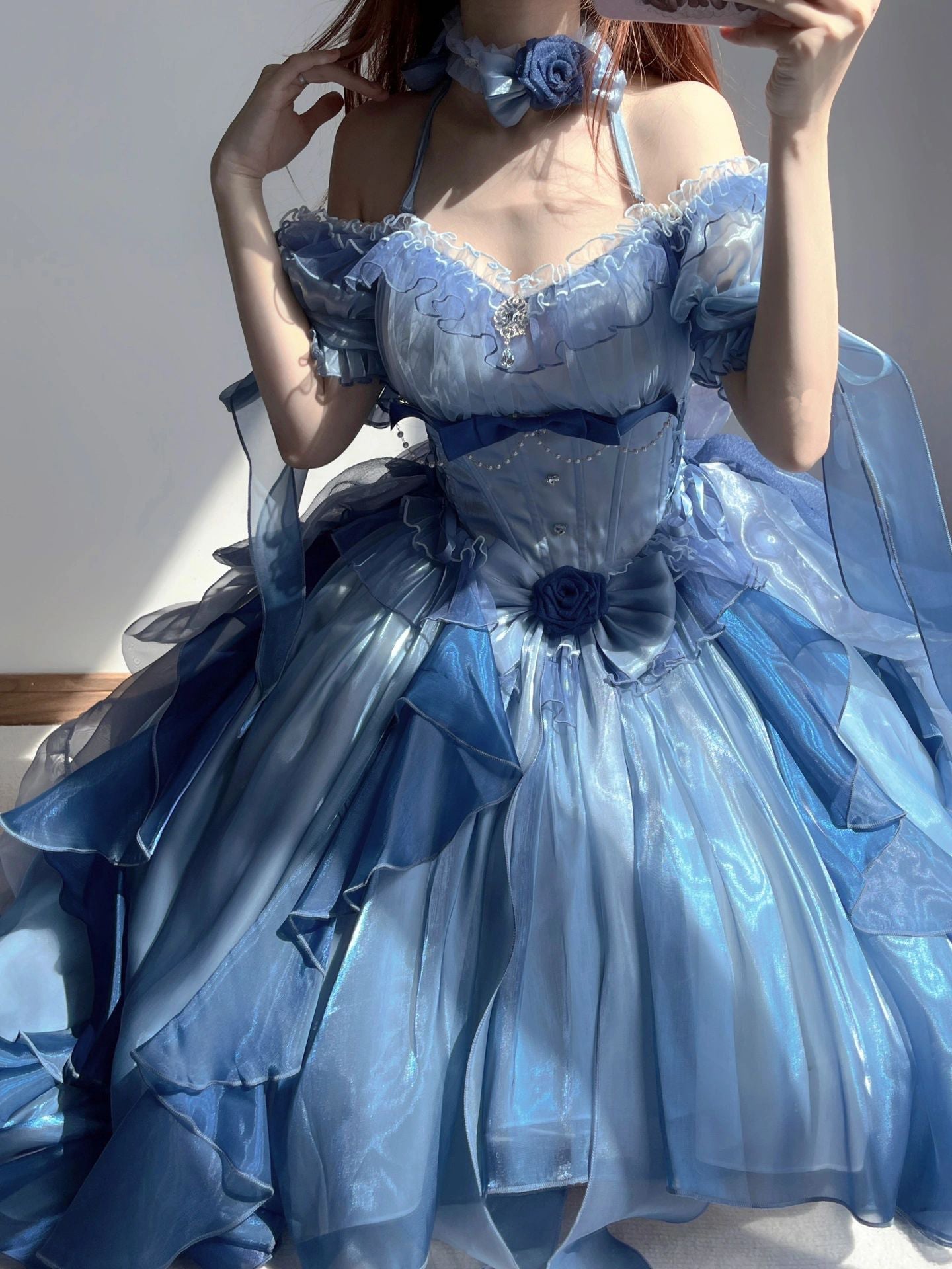 Jolie robe Lolita méduse bleu mer Kawaii ON821 