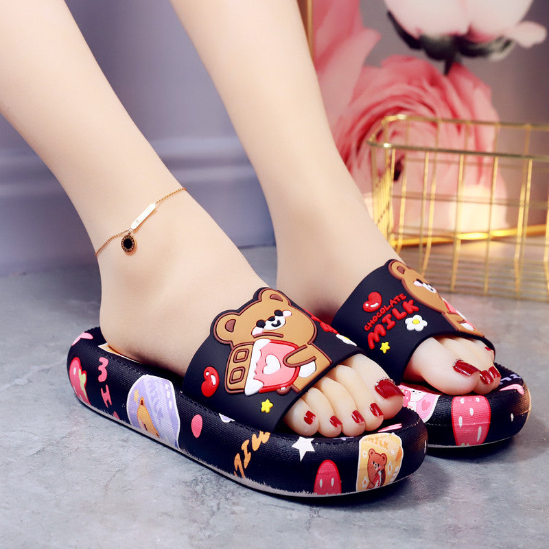 6 Colors Sweet Bear Sandals Home Wear Slippers ON876 MK Kawaii Store