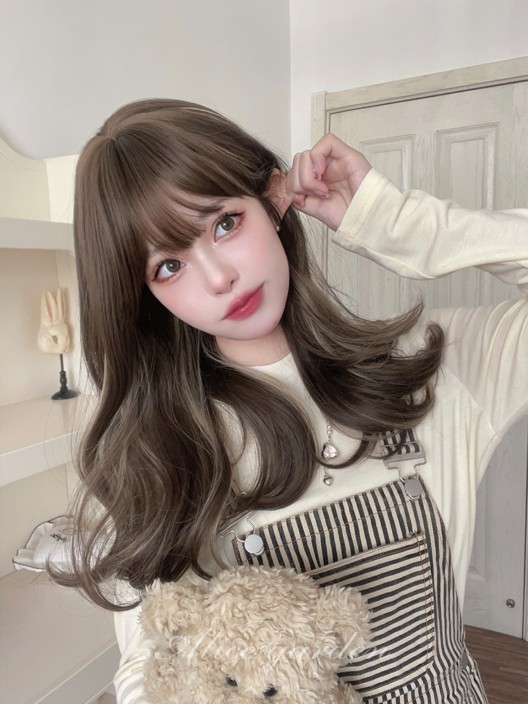 Casual Series Cute Mixed Ash Brown Wig ON996 MK Kawaii Store